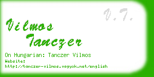 vilmos tanczer business card